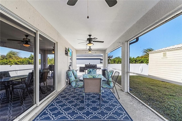 view of sunroom / solarium