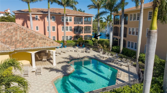 view of pool with a patio