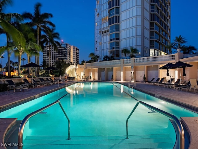 view of pool with a patio area