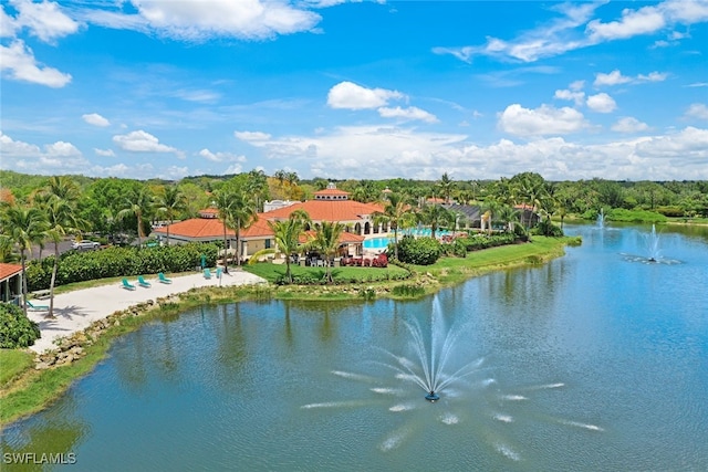 view of water feature