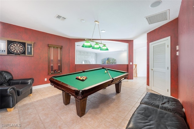 game room featuring billiards