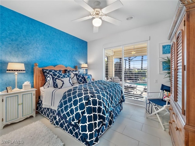 bedroom with ceiling fan