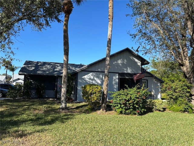 view of property exterior featuring a yard