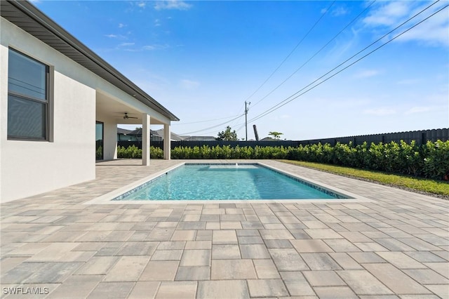 view of pool featuring a patio area