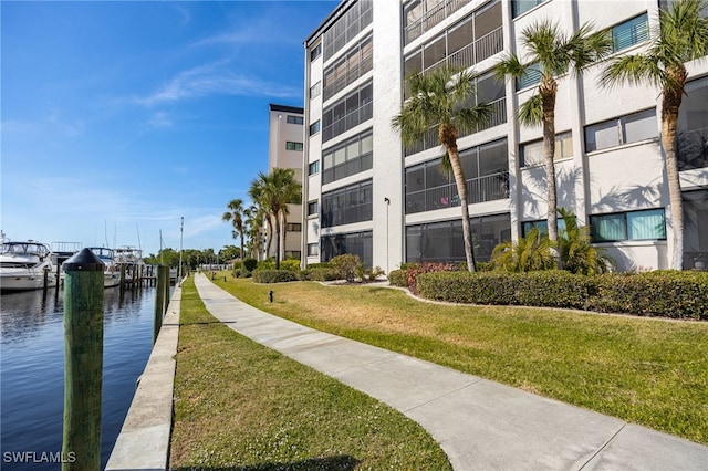 view of property featuring a water view