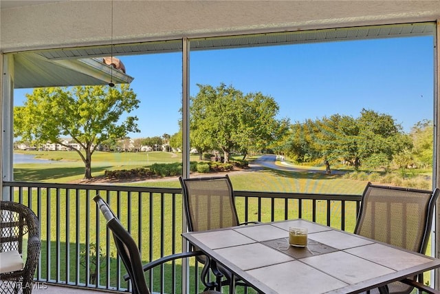 view of sunroom