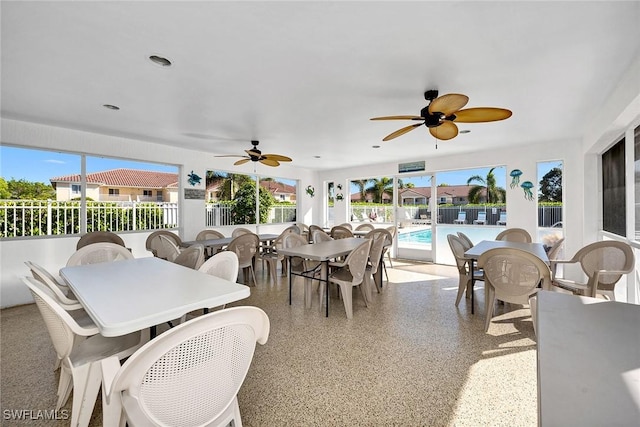 view of patio / terrace with a fenced in pool