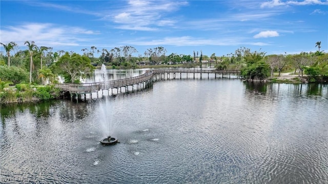 view of water feature