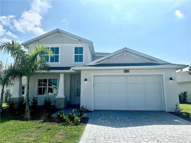 view of front of house featuring a garage