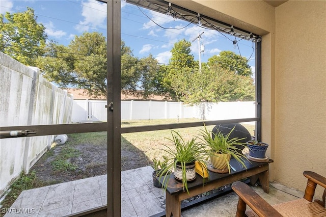 view of sunroom