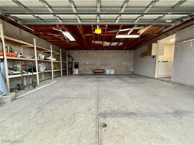 garage featuring separate washer and dryer