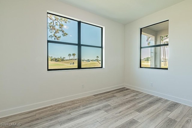 empty room featuring light hardwood / wood-style flooring