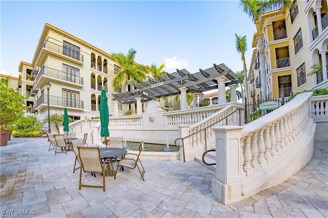 view of patio / terrace with a pergola