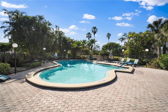 view of pool with a patio