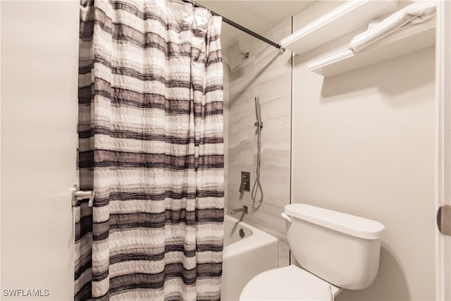 3 Bob O Link Ct Unit 3B, Naples, FL 34105 - bathroom featuring shower / tub combo with curtain and toilet