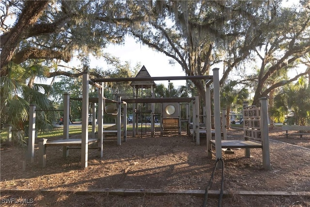 view of jungle gym