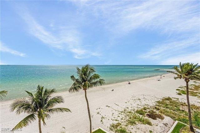 property view of water with a view of the beach