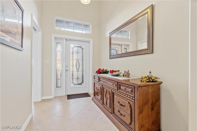 view of tiled entryway