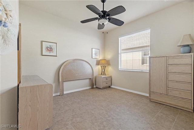 bedroom with ceiling fan