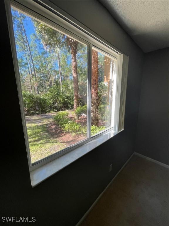 1885 Florida Club Dr Unit 8108, Naples, FL 34112 - carpeted empty room with a textured ceiling and baseboards