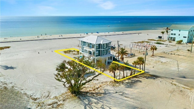 water view featuring a beach view