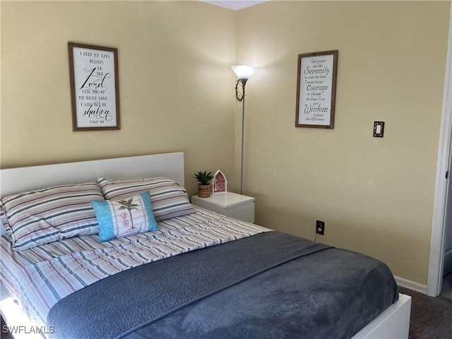 view of carpeted bedroom