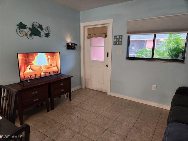 view of tiled entrance foyer