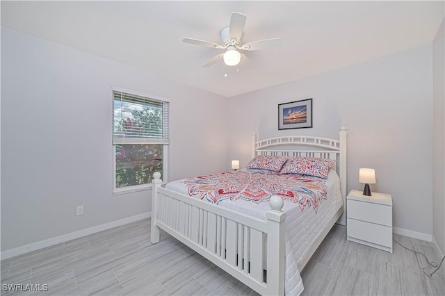 bedroom with ceiling fan