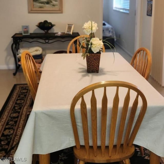 view of dining room