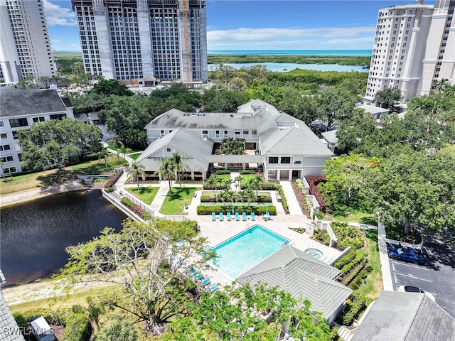 808 Arbor Lake Dr Unit 8-105, Naples, FL 34110 - bird's eye view of a large body of water and a pool
