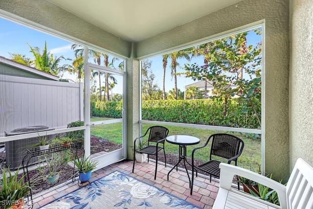 view of sunroom