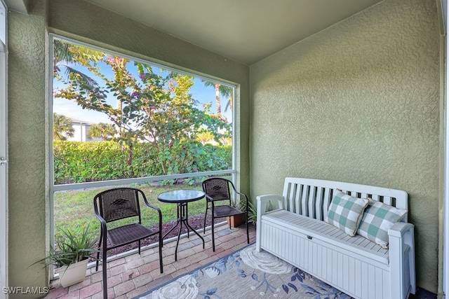 view of sunroom