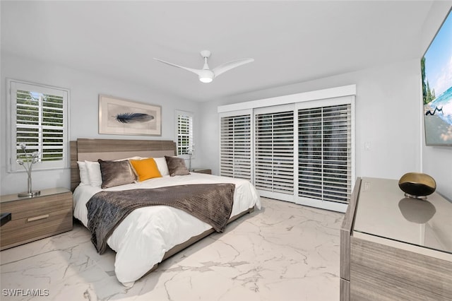 bedroom with ceiling fan