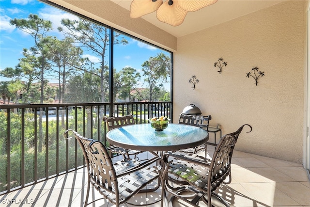 view of sunroom