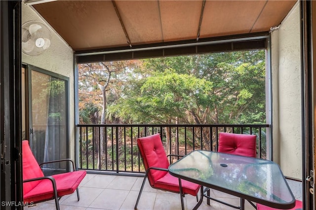 view of sunroom