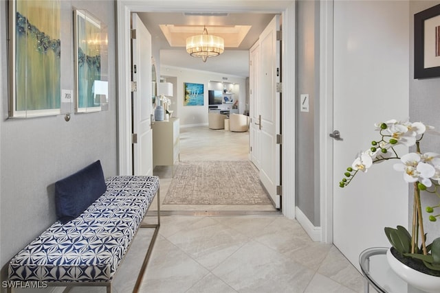 4800 Pelican Colony Blvd Unit 703, Bonita Springs, FL 34134 - hallway with a raised ceiling