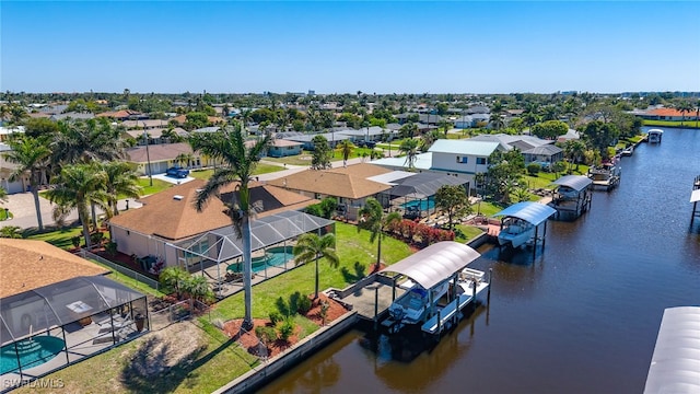 4212 SE 8th Pl, Cape Coral, FL 33904 - bird's eye view featuring a residential view and a water view