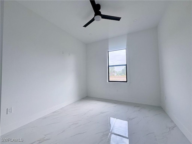 empty room with ceiling fan