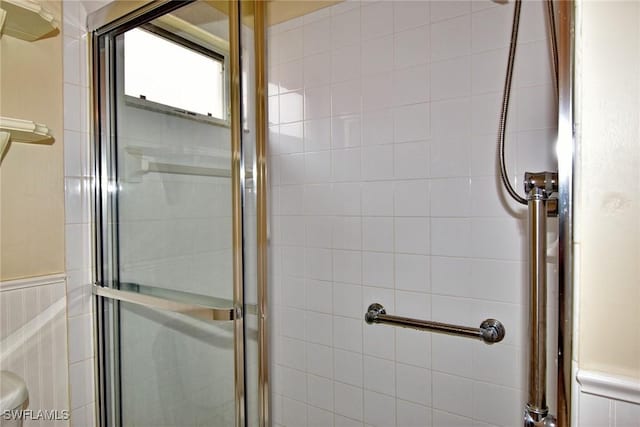 bathroom with walk in shower