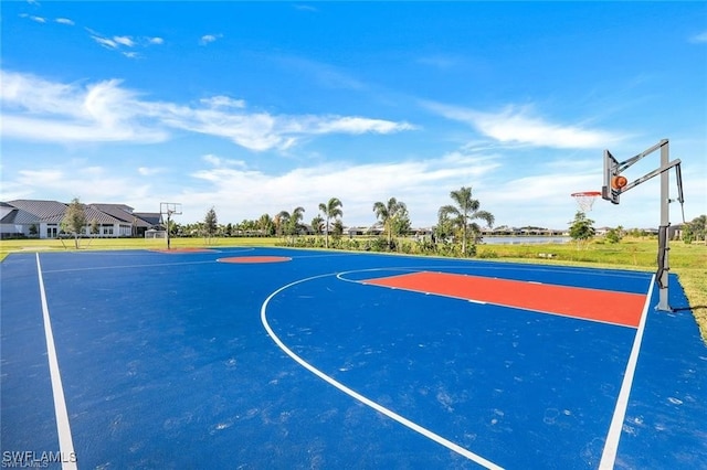 view of sport court