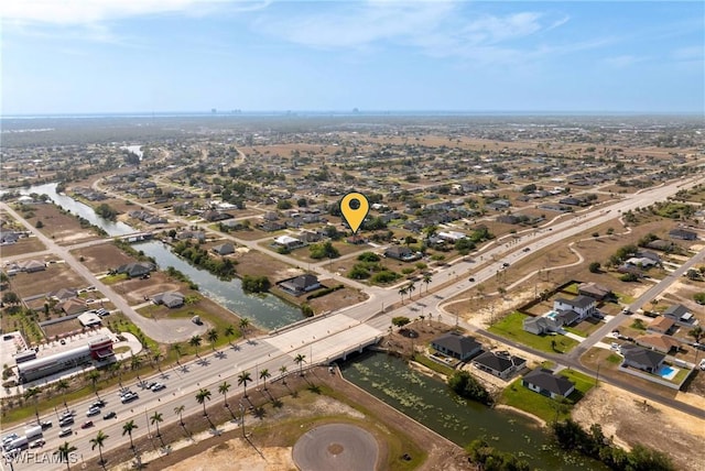 2207 NE 16th Pl, Cape Coral, FL 33909 - birds eye view of property with a residential view and a water view