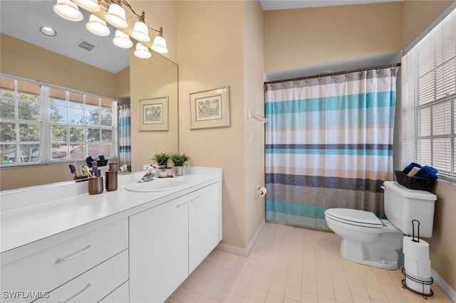 20190 Golden Panther Dr Unit 3, Estero, FL 33928 - full bathroom featuring vanity, tile patterned floors, and a shower with curtain