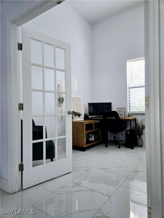 office space with french doors