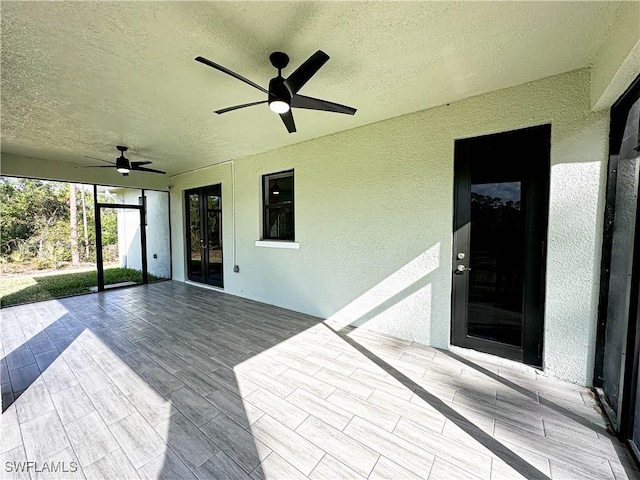 view of patio with french doors