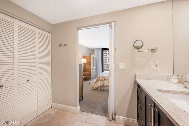 bathroom with vanity