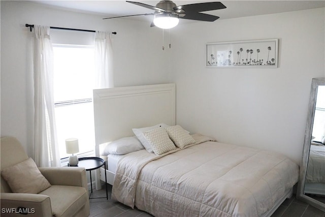 bedroom with ceiling fan