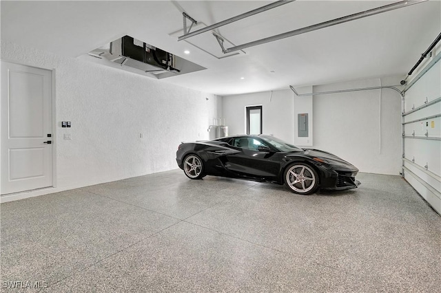 garage with electric panel