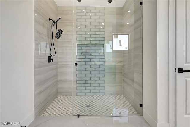 bathroom with walk in shower