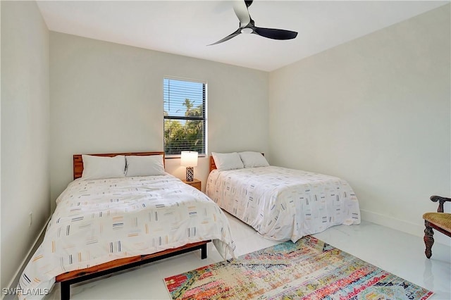 bedroom with ceiling fan