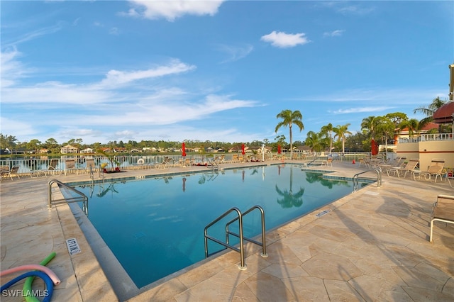 view of pool with a patio